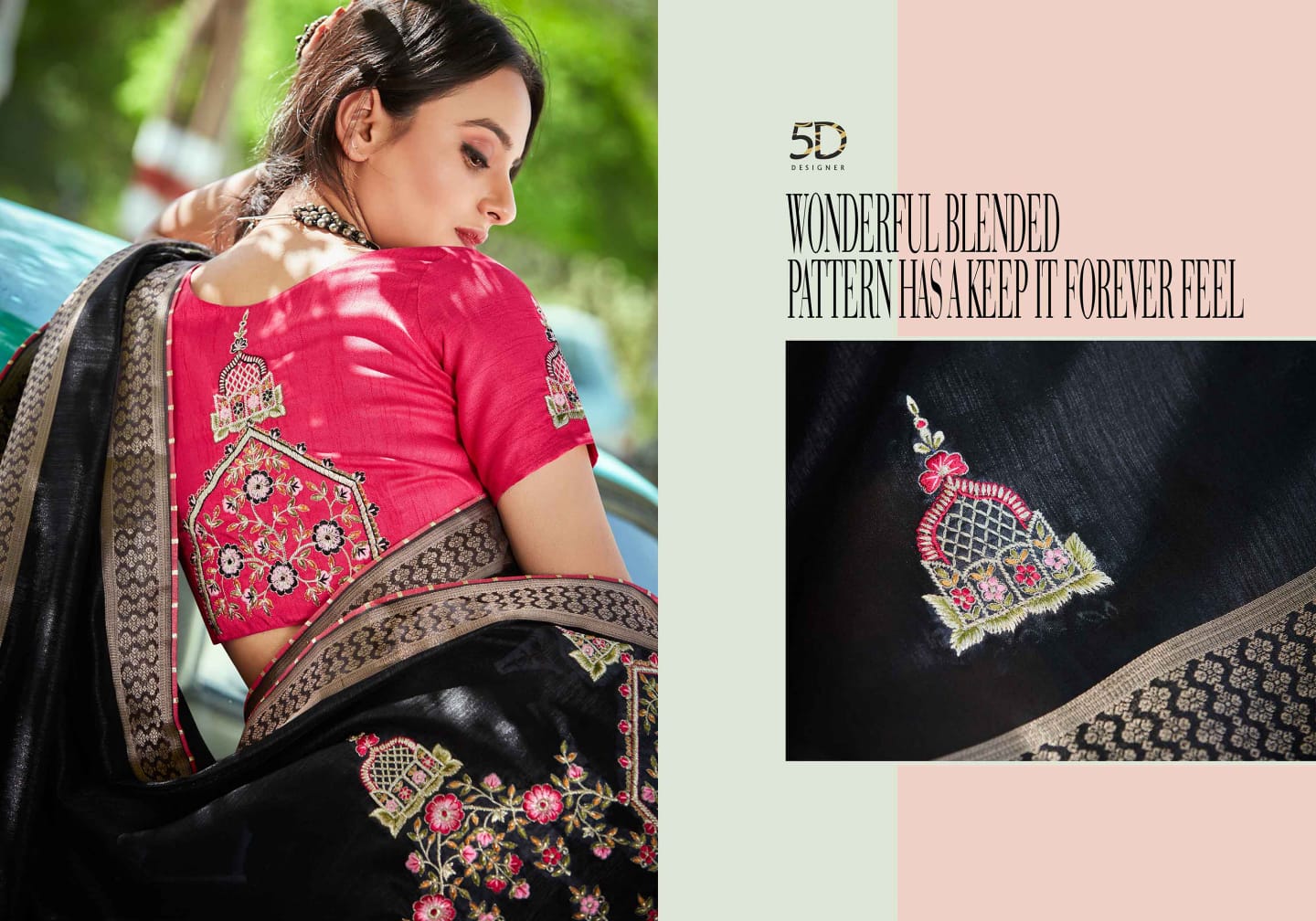 5D Designer Fancy Wear Designer Wholesale Saree Collection